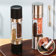 Load image into Gallery viewer, 2 In 1 Pepper Mill Grinder Stainless Steel Manual Salt Pepper Grinder Seasoning Multifunctional Crusher Grinding for Cooking Kitchen Tools
