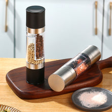 Load image into Gallery viewer, 2 In 1 Pepper Mill Grinder Stainless Steel Manual Salt Pepper Grinder Seasoning Multifunctional Crusher Grinding for Cooking Kitchen Tools
