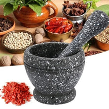 Load image into Gallery viewer, Household Manual Grinder Pressing Garlic Mashed Garlic Mashing Pot Mashing Medicine Pot Jujube Wood Pounding Garlic Stone Mortar

