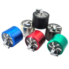 Load image into Gallery viewer, 4 Layers Zinc Alloy 40/63mm Herbal Crusher Tobacco Grinder Smoke Manual Kitchen Herb Metal Layer Grinders Spice Mill Accessories
