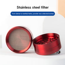 Load image into Gallery viewer, 4 Layers Zinc Alloy 40/63mm Herbal Crusher Tobacco Grinder Smoke Manual Kitchen Herb Metal Layer Grinders Spice Mill Accessories
