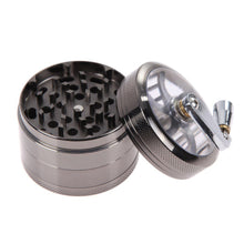 Load image into Gallery viewer, 4 Layers Zinc Alloy 40/63mm Herbal Crusher Tobacco Grinder Smoke Manual Kitchen Herb Metal Layer Grinders Spice Mill Accessories
