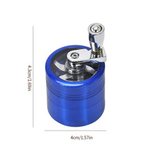 Load image into Gallery viewer, 4 Layers Zinc Alloy 40/63mm Herbal Crusher Tobacco Grinder Smoke Manual Kitchen Herb Metal Layer Grinders Spice Mill Accessories
