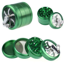 Load image into Gallery viewer, 4 Layers Zinc Alloy 40/63mm Herbal Crusher Tobacco Grinder Smoke Manual Kitchen Herb Metal Layer Grinders Spice Mill Accessories
