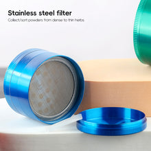 Load image into Gallery viewer, 4 Layers Zinc Alloy 40/50/63mm Herbal Crusher Tobacco Grinder Smoke Manual Kitchen Herb Metal Layer Grinders Spice Mill Accessories
