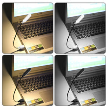 Load image into Gallery viewer, USB LED Reading Lamp Portable Flexible USB Eye Protection Mini Night Light Computer PC Laptops Table Desk Lamp
