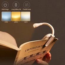 Load image into Gallery viewer, USB Charging Mini LED Eye Protection Book Night Light Adjustable Clip-On Study Desk Lamp Rechargeable for Travel Bedroom Reading
