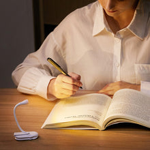 Load image into Gallery viewer, USB Charging Mini LED Eye Protection Book Night Light Adjustable Clip-On Study Desk Lamp Rechargeable for Travel Bedroom Reading
