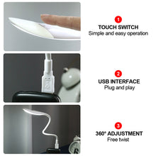 Load image into Gallery viewer, Touch Switch USB LED Reading Lamp Portable Flexible Adjustable Brightness Eye Protection Mini Night Light Computer PC Laptops Table Desk Lamp

