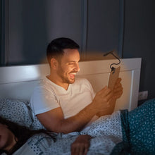 Load image into Gallery viewer, Dual Head Mini LED Book Lamp 3 Light Color 8 Brightness Night Light Clip-On Reading Study Desk Lamp Rechargeable Travel Bedroom Reading Light
