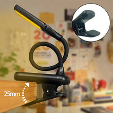 Load image into Gallery viewer, Dual Head Mini LED Book Lamp 3 Light Color 8 Brightness Night Light Clip-On Reading Study Desk Lamp Rechargeable Travel Bedroom Reading Light

