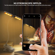 Load image into Gallery viewer, Dual Head Mini LED Book Lamp 3 Light Color 8 Brightness Night Light Clip-On Reading Study Desk Lamp Rechargeable Travel Bedroom Reading Light
