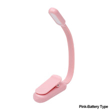 Load image into Gallery viewer, USB Mini LED Book Night 3 Light Color Adjustable Brightness Clip-On Study Reading Lamp Rechargeable for Travel Bedroom Reading

