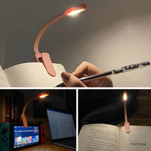 Load image into Gallery viewer, USB Mini LED Book Night 3 Light Color Adjustable Brightness Clip-On Study Reading Lamp Rechargeable for Travel Bedroom Reading
