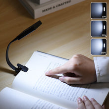 Load image into Gallery viewer, USB Charging Mini LED Eye Protection Book Night Light Adjustable Brightness Clip-On Study Desk Lamp Rechargeable for Travel Bedroom Reading
