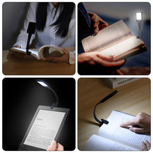 Load image into Gallery viewer, USB Charging Mini LED Eye Protection Book Night Light Adjustable Brightness Clip-On Study Desk Lamp Rechargeable for Travel Bedroom Reading
