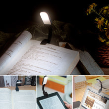 Load image into Gallery viewer, Mini LED Book Night 3 Light Color Adjustable Brightness Clip-On Study Reading Lamp Rechargeable Travel Bedroom Reading Lamp
