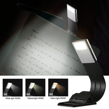 Load image into Gallery viewer, Mini LED Book Night 3 Light Color Adjustable Brightness Clip-On Study Reading Lamp Rechargeable Travel Bedroom Reading Lamp
