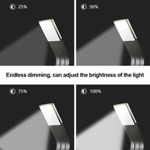 Load image into Gallery viewer, Mini LED Book Night 3 Light Color Adjustable Brightness Clip-On Study Reading Lamp Rechargeable Travel Bedroom Reading Lamp
