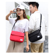Load image into Gallery viewer, Simple Solid Color Canvas Shoulder Bag Crossbody Bag Large Capacity Casual Fashionable Backpack for Men Women

