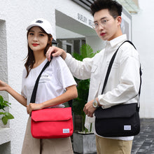 Load image into Gallery viewer, Simple Solid Color Canvas Shoulder Bag Crossbody Bag Large Capacity Casual Fashionable Backpack for Men Women
