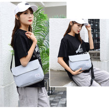 Load image into Gallery viewer, Simple Solid Color Canvas Shoulder Bag Crossbody Bag Large Capacity Casual Fashionable Backpack for Men Women

