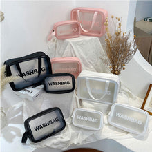 Load image into Gallery viewer, PVC Waterproof Anti Fouling Makeup Bag Portable Large Capacity Frosted Travel Storage Bag Washable Makeup Bag
