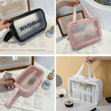 Load image into Gallery viewer, PVC Waterproof Anti Fouling Makeup Bag Portable Large Capacity Frosted Travel Storage Bag Washable Makeup Bag
