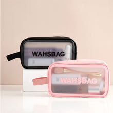 Load image into Gallery viewer, PVC Waterproof Anti Fouling Makeup Bag Portable Large Capacity Frosted Travel Storage Bag Washable Makeup Bag

