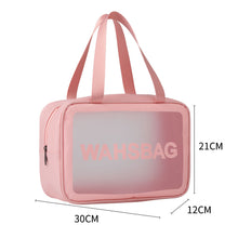 Load image into Gallery viewer, PVC Waterproof Anti Fouling Makeup Bag Portable Large Capacity Frosted Travel Storage Bag Washable Makeup Bag
