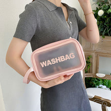 Load image into Gallery viewer, PVC Waterproof Anti Fouling Makeup Bag Portable Large Capacity Frosted Travel Storage Bag Washable Makeup Bag
