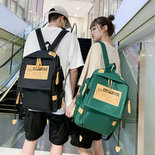 Load image into Gallery viewer, Canvas Backpack Fashionable Durable Large Capacity Travel Backpack Comfortable Adjustable Shoulder Strap Couple Backpack

