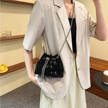Load image into Gallery viewer, Fashionable Shiny Chain Shoulder Bag PU Leather Niche Pearl Pendant Large Capacity Crossbody Bag for Women
