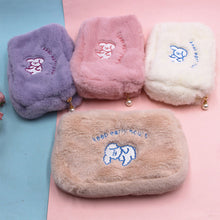 Load image into Gallery viewer, Cute Cloud Smiling Face Plush Makeup Bag Large Capacity Travel Storage Bag Portable Washable Makeup Bag
