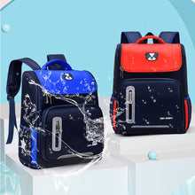 Load image into Gallery viewer, Children Waterproof Large Capacity Backpack Breathable Spine Protecting Lightweight Backpack Schoolbag
