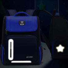 Load image into Gallery viewer, Children Waterproof Large Capacity Backpack Breathable Spine Protecting Lightweight Backpack Schoolbag
