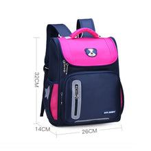 Load image into Gallery viewer, Children Waterproof Large Capacity Backpack Breathable Spine Protecting Lightweight Backpack Schoolbag

