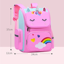 Load image into Gallery viewer, Children Cute Large Capacity Backpack Breathable Spine Protecting Lightweight Waterproof Backpack Girls Boys Schoolbags
