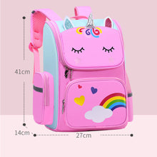 Load image into Gallery viewer, Children Cute Large Capacity Backpack Breathable Spine Protecting Lightweight Waterproof Backpack Girls Boys Schoolbags
