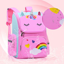 Load image into Gallery viewer, Children Cute Large Capacity Backpack Breathable Spine Protecting Lightweight Waterproof Backpack Girls Boys Schoolbags
