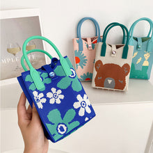 Load image into Gallery viewer, Cute Cartoon Pattern Mini Knitted Mobile Phone Bag Shoulder Bag Skin-friendly Versatile Knitted Woven Crossbody Bag
