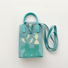 Load image into Gallery viewer, Cute Cartoon Pattern Mini Knitted Mobile Phone Bag Shoulder Bag Skin-friendly Versatile Knitted Woven Crossbody Bag
