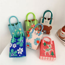 Load image into Gallery viewer, Cute Cartoon Pattern Mini Knitted Mobile Phone Bag Shoulder Bag Skin-friendly Versatile Knitted Woven Crossbody Bag
