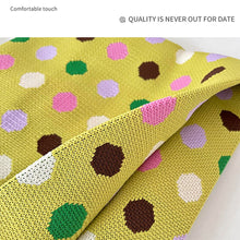 Load image into Gallery viewer, Colorful Dot Knitted Handbag Portable Large Capacity Knitted Shoulder Bag Comfortable Simple Casual Handbag
