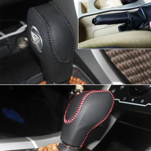 Load image into Gallery viewer, 2Pcs Leather AT Car Gear Head Shift Knob Case Cover Gear Collars for Ford New Fiesta MK7 2009 - 2015 Ecosport 2012 - 2017
