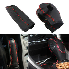 Load image into Gallery viewer, 2Pcs Leather AT Car Gear Head Shift Knob Case Cover Gear Collars for Ford New Fiesta MK7 2009 - 2015 Ecosport 2012 - 2017
