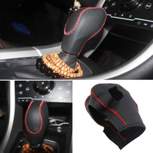 Load image into Gallery viewer, 2Pcs Leather AT Car Gear Head Shift Knob Case Cover Gear Collars for Ford New Fiesta MK7 2009 - 2015 Ecosport 2012 - 2017
