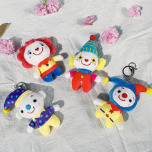 Load image into Gallery viewer, 12cm Creative Clown Plush Doll Keychain Cartoon Circus Clown Kawaii Stuffed Toys For Girls Cute Plush Bag Pendant Children Gifts

