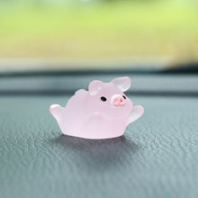 Load image into Gallery viewer, Car Interior Accessories Car Rearview Mirror Decoration Center Console Resin Pink Pig Doll Ornament Small Bicycle Auto Ornament
