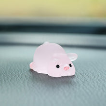 Load image into Gallery viewer, Car Interior Accessories Car Rearview Mirror Decoration Center Console Resin Pink Pig Doll Ornament Small Bicycle Auto Ornament
